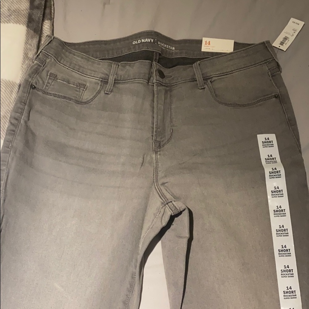 Old navy rockstar jeans - gray size 14 short